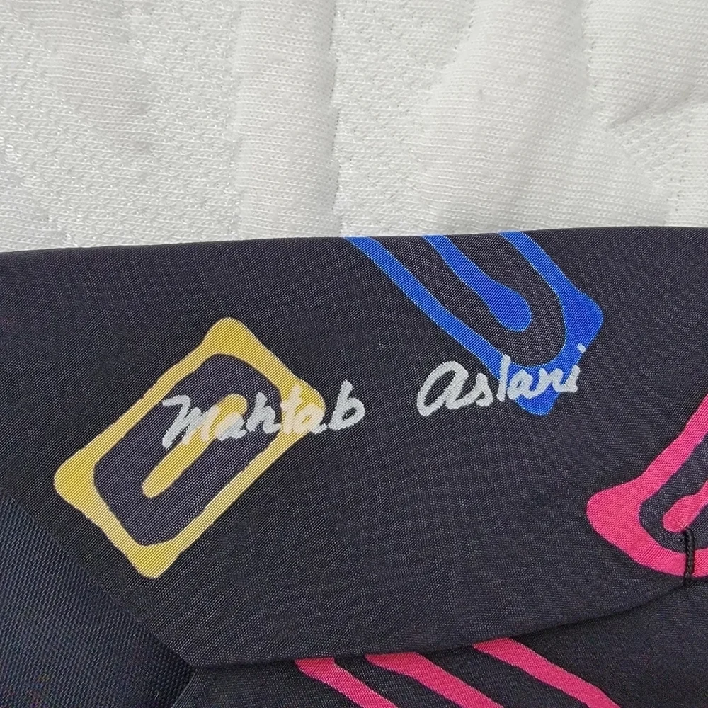 Vintage 80s Robert Daskai 100% Silk Hand Painted Artist Signed Tie Mahtab Aslani